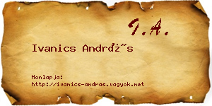 Ivanics András névjegykártya