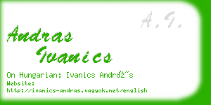 andras ivanics business card